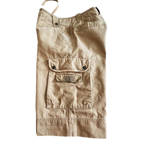 Vintage Timberland Cargo Shorts Size 34 Military Workwear Utility Golden Tan - Picture 8 of 12